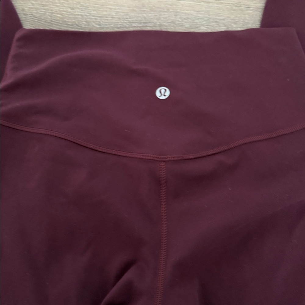 Lululemon Burgundy Align Leggings - Picture 2 of 4